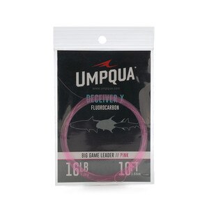 Umpqua Deceiver HD Big Game Fluoro Leader Pink 10' in Pink